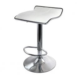 2-Piece Tufted Faux Leather Adjustable 35 in. Bar Stool with Low Back in White with Chrome Base by Elama 13 2-Piece Tufted Faux Leather Adjustable 35 in. Bar Stool with Low Back in White with Chrome Base by Elama -Elama Sales Store white elama bar stools 985116250m c3 1000
