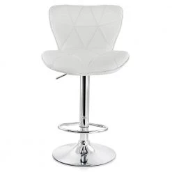 2-Piece Diamond Tufted Faux Leather Adjustable 35 in. Bar Stool in White with Chrome Base by Elama 11 2-Piece Diamond Tufted Faux Leather Adjustable 35 in. Bar Stool in White with Chrome Base by Elama -Elama Sales Store white elama bar stools 985116698m c3 1000