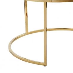 Draven Nesting Ottoman White/Gold PU Leather Button Tufted Metal Frame (Set of 2) by Nicole Miller 15 Draven Nesting Ottoman White/Gold PU Leather Button Tufted Metal Frame (Set of 2) by Nicole Miller -Elama Sales Store white gold pu leather nicole miller ottomans non106 01wg hd fa 1000