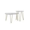 Athena White Faux Marble Nesting Tables by Novogratz