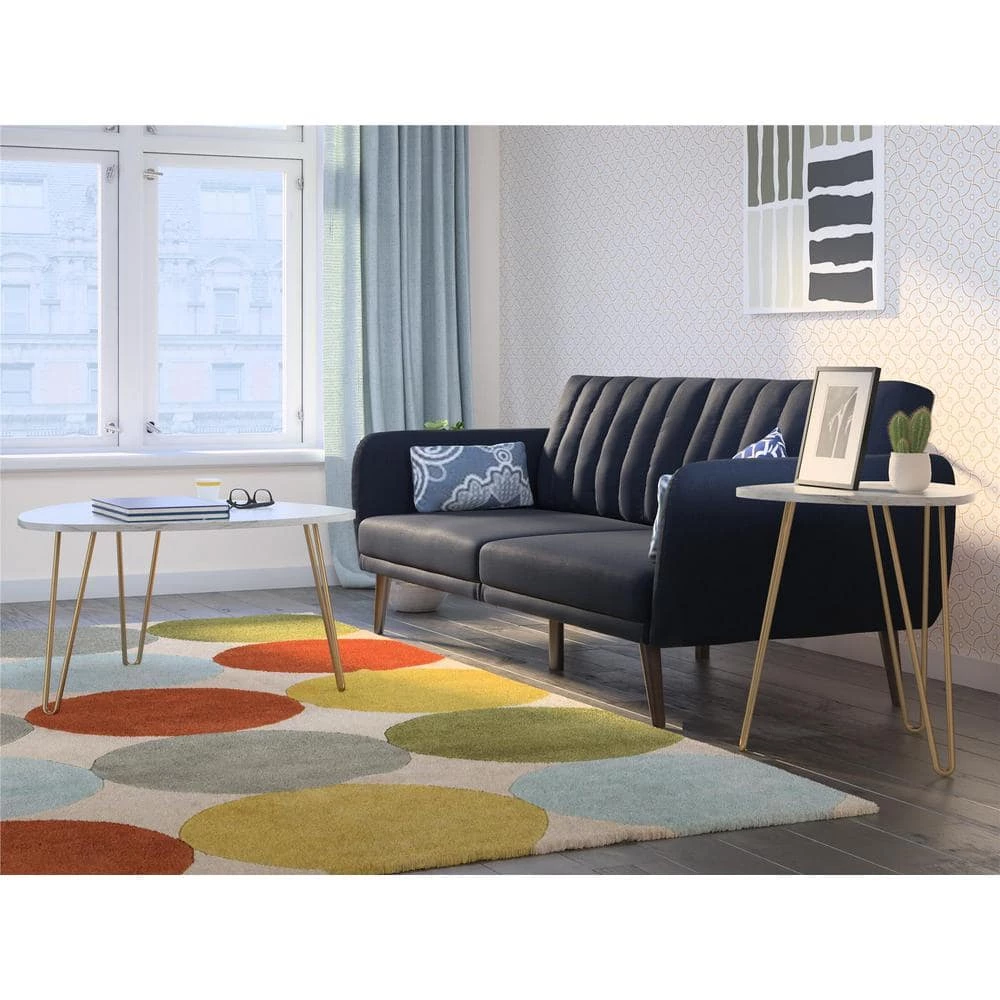 Athena White Faux Marble Nesting Tables by Novogratz 3 Athena White Faux Marble Nesting Tables by Novogratz - Image 3