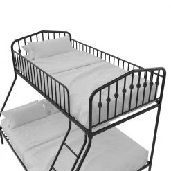 Bushwick White Metal Twin Over Full Bunk Bed by Novogratz -Elama Sales Store white metal novogratz bunk beds 4569319n 1d 1000