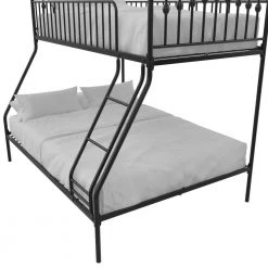 Bushwick White Metal Twin Over Full Bunk Bed by Novogratz -Elama Sales Store white metal novogratz bunk beds 4569319n 66 1000