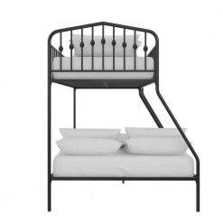 Bushwick White Metal Twin Over Full Bunk Bed by Novogratz -Elama Sales Store white metal novogratz bunk beds 4569319n a0 1000