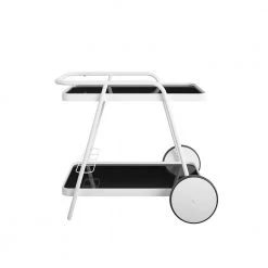 Poolside Collection White Barbie Outdoor Bar Cart by Novogratz