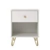 Finley 1-Drawer White Nightstand by Novogratz