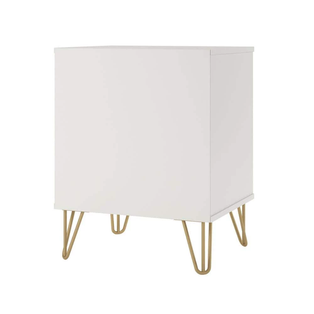 Finley 1-Drawer White Nightstand by Novogratz 3 Finley 1-Drawer White Nightstand by Novogratz - Image 3