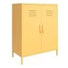 Cache Yellow 2-Door Metal Locker Storage Cabinet by Novogratz