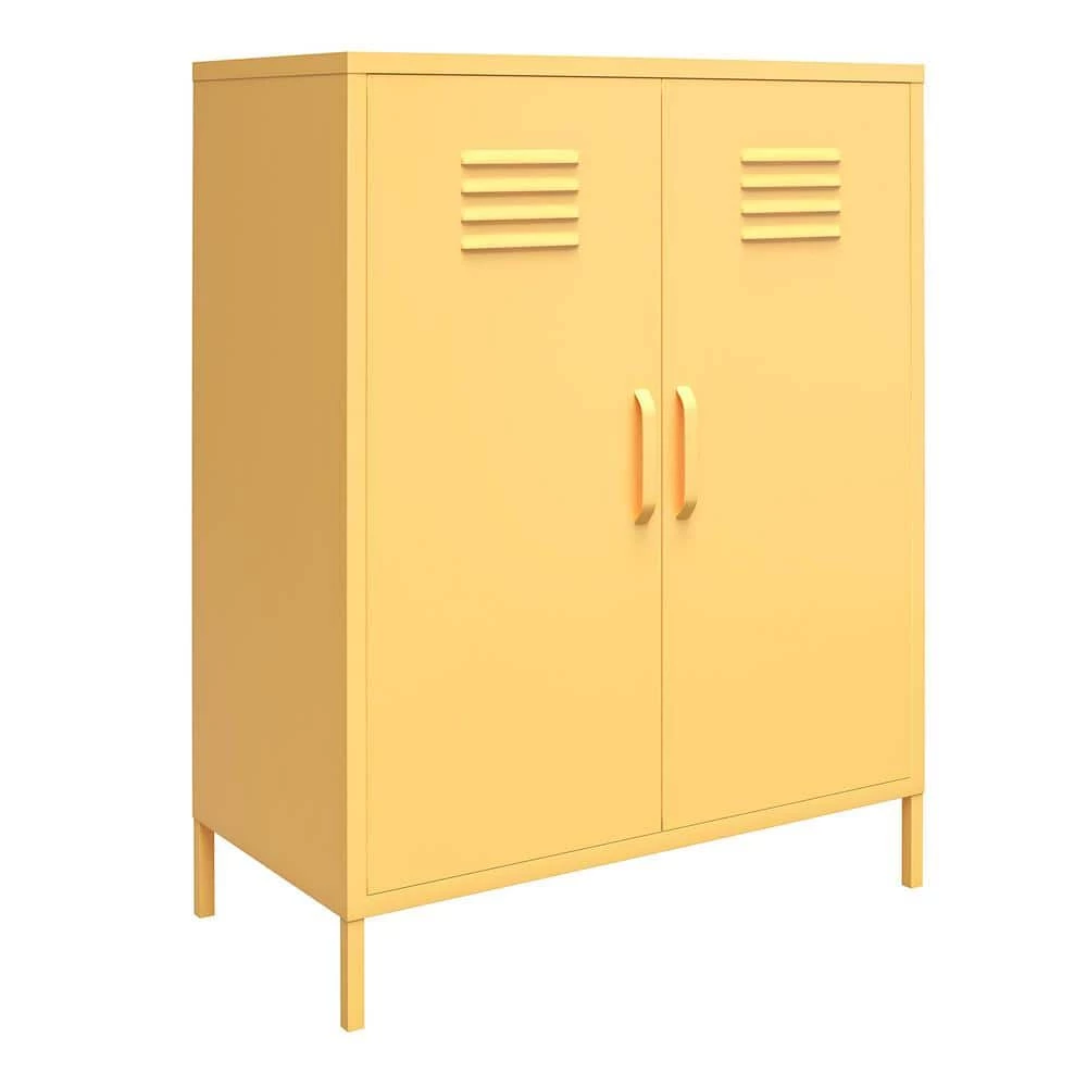 Cache Yellow 2-Door Metal Locker Storage Cabinet by Novogratz 1 Cache Yellow 2-Door Metal Locker Storage Cabinet by Novogratz