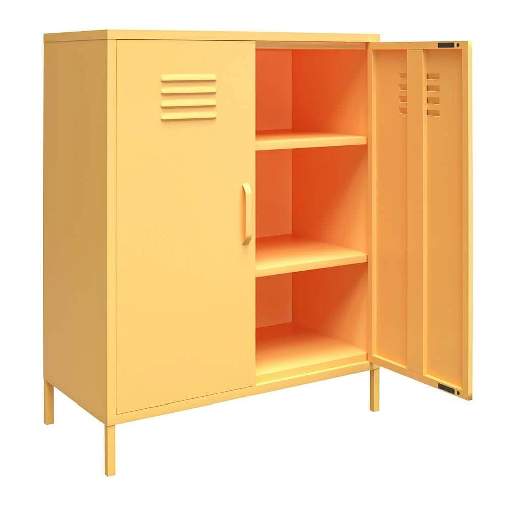 Cache Yellow 2-Door Metal Locker Storage Cabinet by Novogratz 3 Cache Yellow 2-Door Metal Locker Storage Cabinet by Novogratz - Image 3