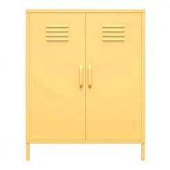 Cache Yellow 2-Door Metal Locker Storage Cabinet by Novogratz 9 Cache Yellow 2-Door Metal Locker Storage Cabinet by Novogratz -Elama Sales Store yellow novogratz accent cabinets 3384814com c3 1000