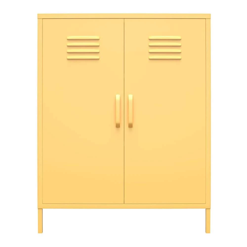 Cache Yellow 2-Door Metal Locker Storage Cabinet by Novogratz 4 Cache Yellow 2-Door Metal Locker Storage Cabinet by Novogratz - Image 4